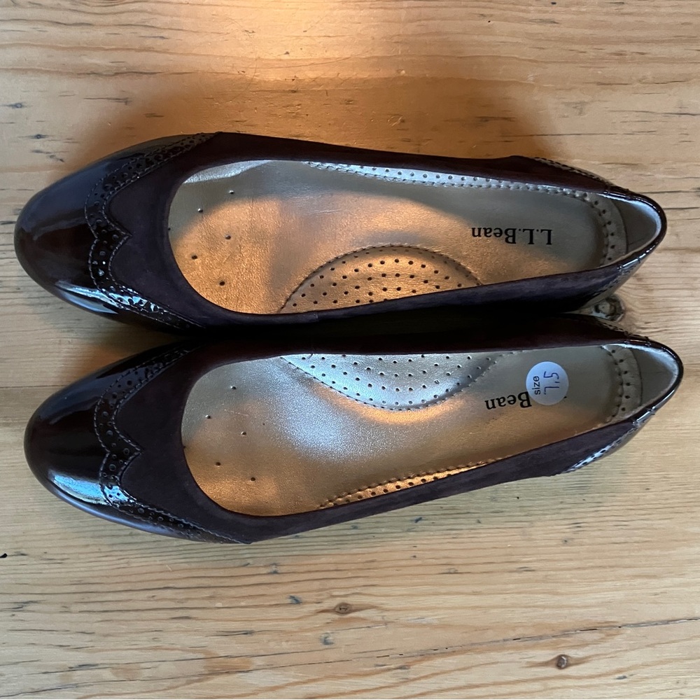 L.L. Bean Dark Brown Leather Flats - Picture 2 of 15